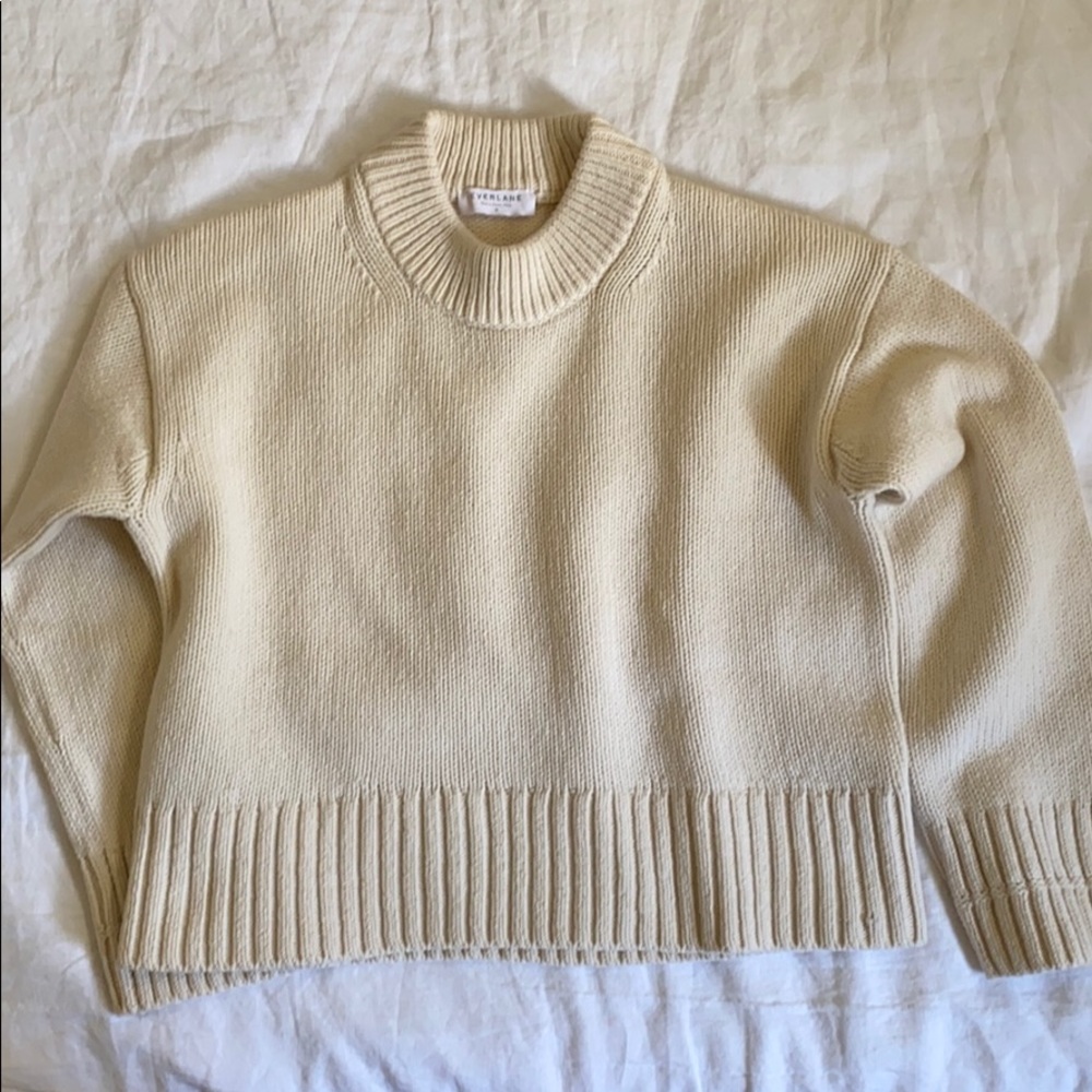 Wool-Cashmere Square Crew Sweater